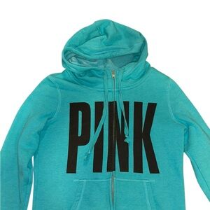 Victoria's Secret PINK Turquoise Full Zip Hoodie
